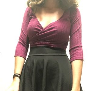 NWT Purple Crop Top